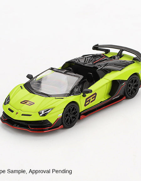 Mini GT #887 Lamborghini Aventador SVJ 63 Roadster Verde Shock LHD