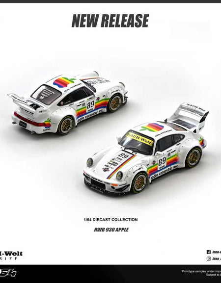INNO64 1/64 RWB 930 #89 Apple Livery Diecast Model Car