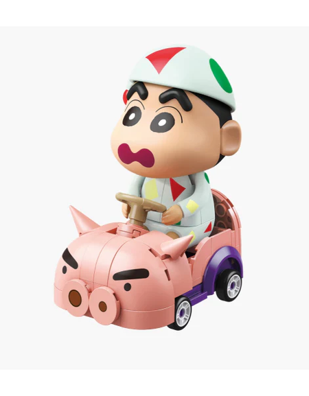 Qman Keeppley Building Blocks #K20619 - Crayon Shinchan Shinchan's piggy car