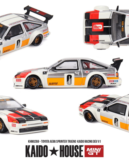 (Pre-order) Kaido House X Mini GT #268 Toyota AE86 Sprinter Trueno Racing Dev V1