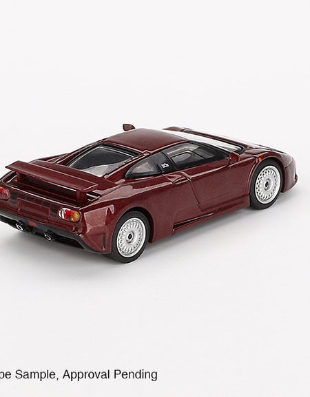 Mini GT #806 1:64 Bugatti EB110 GT Dark Red Metallic Model Car