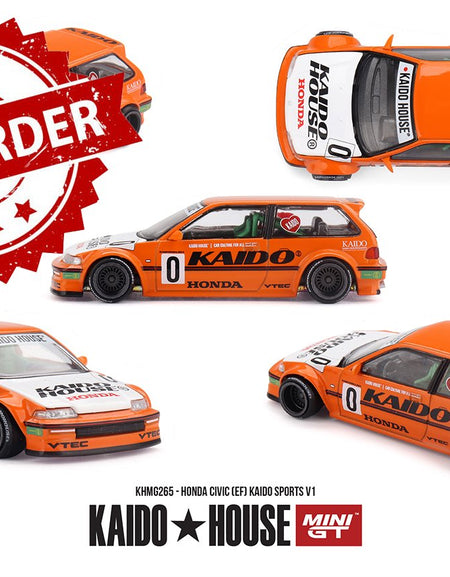 (Pre-order) Kaido House X Mini GT Honda Civic (EF) Kaido Sports V1 #KHMG265