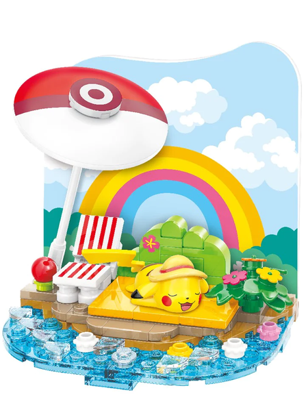 Qman Keeppley Building Blocks #K20222 Pokemon Sound Sunbathing Pikachu
