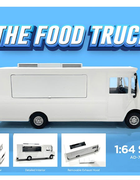 American Diorama 1:64 Food Truck - Plain white Model Car