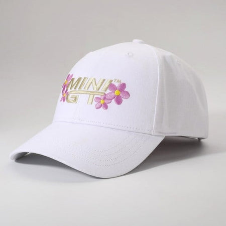MINI GT Official Cap White with Pink Floral Logo (one size) #MGTOM038