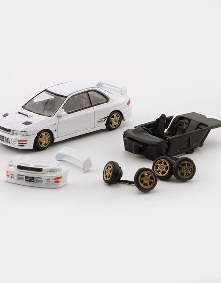 BMC 1/64 Die-cast Car - Subaru Impreza WRX Type R 3, 4-6 White (RHD)