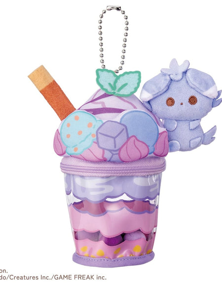 Takara Tomy Pokemon PokePiece Meowspur Blueberry Parfait Plush Charm