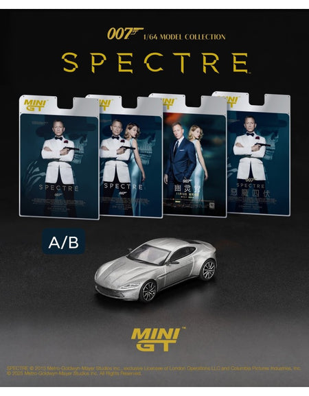 Mini GT #910 1/64 Aston Martin DB10 "Spectre" 007 with Mini Poster