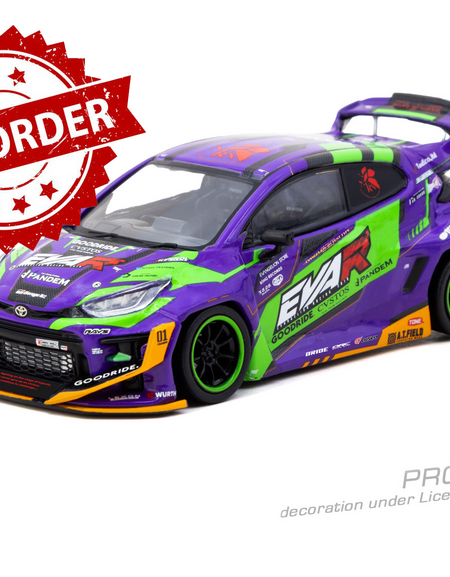 (Pre-order) Tarmac Works 1/43 Pandem Toyota GR Yaris EVA Racing Diecast Model