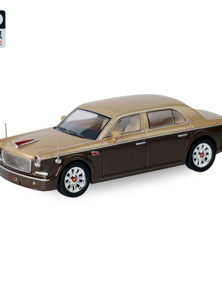 Xcartoys 1/64 Die-cast Model Car - China ongqi L Series (L5, Beige & Black)