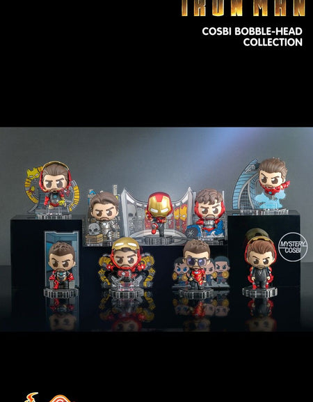 Hot Toys Marvel Iron Man Suit Up Cosbi Bobble-Head with Film Card (SET of 8)