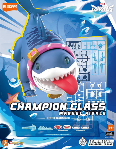Blokees Marvel Rivals Champion Class Jeff The Land Shark Model Kit Action Figure