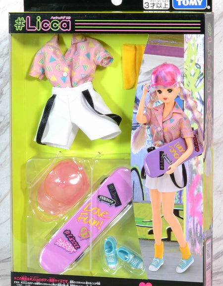 Takara Tomy Licca Chan Doll Accessory- Skateboard Street Dress Set