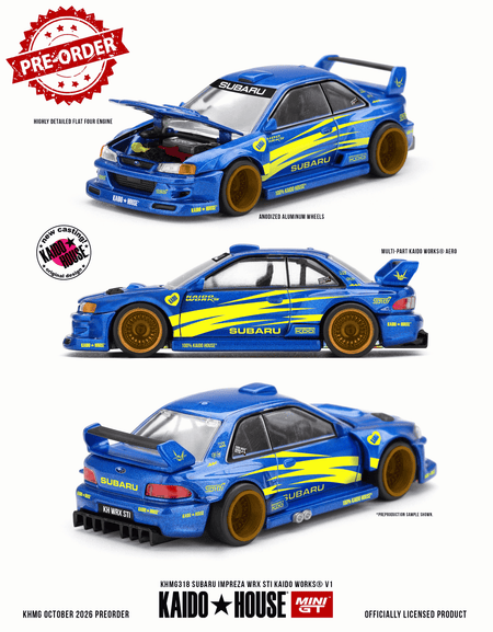 (Pre-order) Mini GT x Kaido House #318 Subaru Impreza WRX STI KAIDO WORKS V1