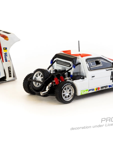 Tarmac Works 1/64 Ford RS200 Rallye Catalunya 1986 Diecast Model Car