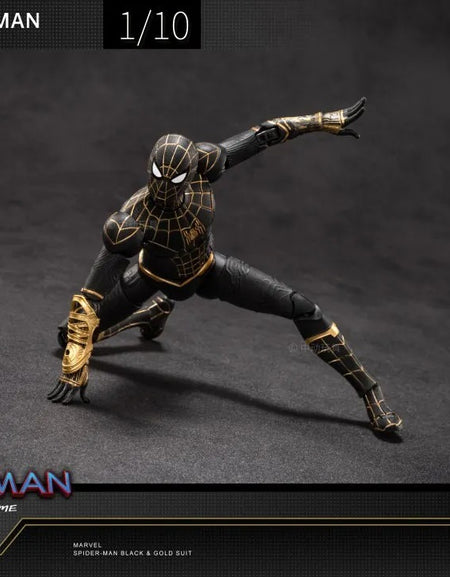 ZD Toys Marvel Avengers 1/10 Spiderman Black Gold Suit No Way Home Action Figure