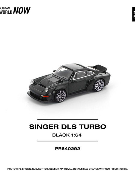 POPRACE 1/64 SINGER DLS TURBO (ROAD) BLACK Diecast Model Car