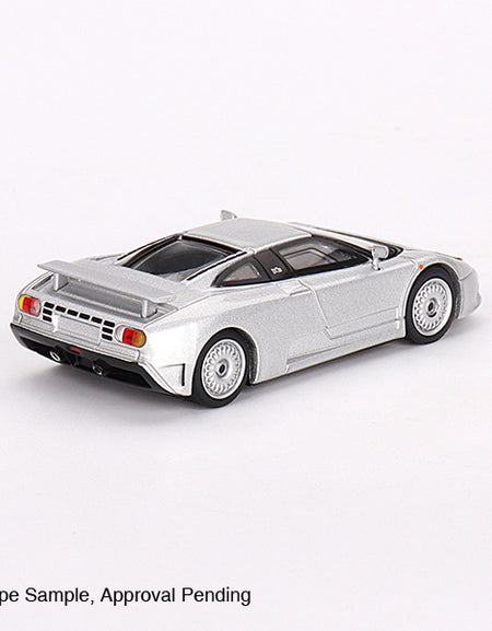 Mini GT #704 Bugatti EB110 GT Grigio Chiaro LHD Diecast Model Car