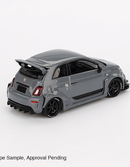 Mini GT #995 Abarth 595 LB-WORKS x Abas Works Grey RHD Model Car