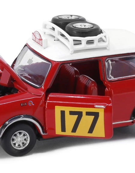 TINY Hong Kong #177 Mini Cooper Rally Red Mk1 Scale 1:50 Diecast Mini Car