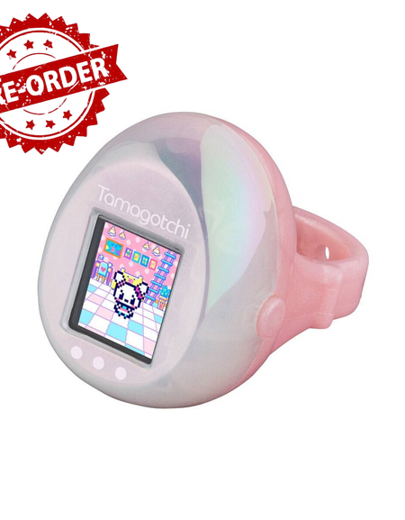 (Pre-order) Bandai - Tamagotchi Ring Pink & Pearl White Digital Pet Toy
