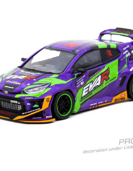(Pre-order) Tarmac Works 1/43 Pandem Toyota GR Yaris EVA Racing Diecast Model
