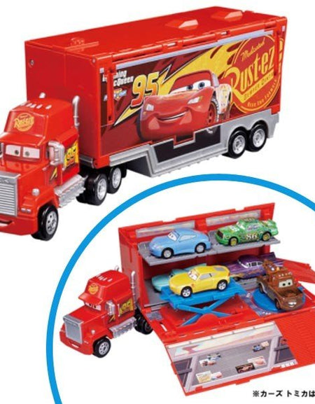 Tomica Takara Tomy Disney lighting McQueen Transforming Maintenance Dock Mac Toy