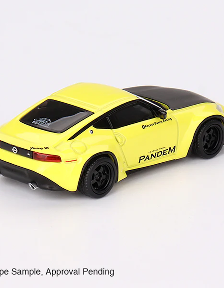 Mini GT #752 1/64 Nissan Z Pandem Ikazuchi Yellow Model car RHD