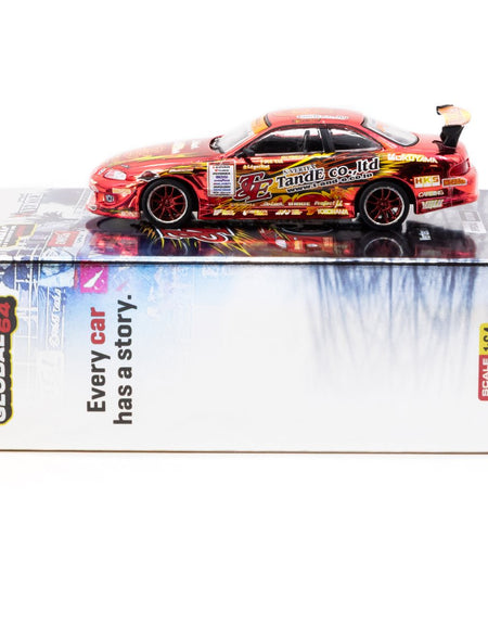 Tarmac Works 1/64 Vertex Ridge TE3006 Soarer Chrome Red Special Edition Car