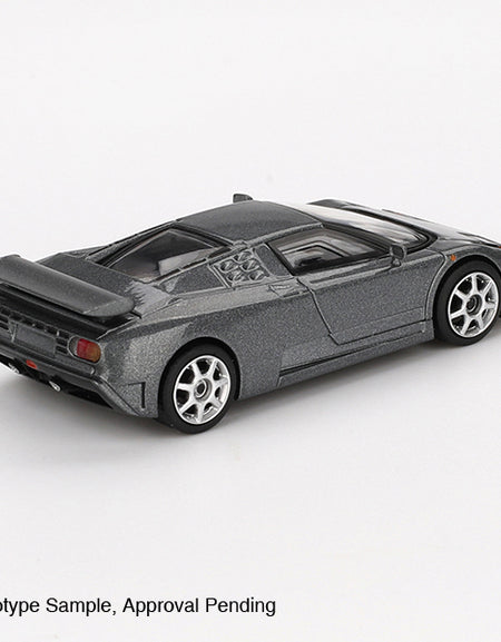 Mini GT #1002 Bugatti EB110 Super Sport Grigio Scuro Model Car