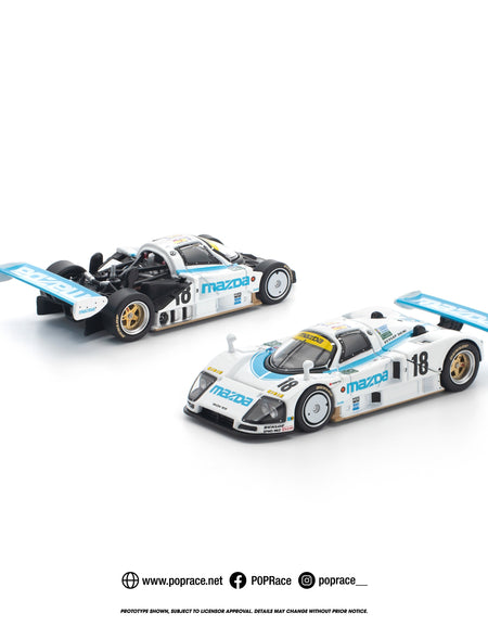 (Pre-order) POP RACE 1/64 MAZDA 787B 1991 LE MANS 24HRS #18 Diecast #PR640446