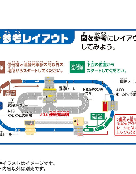 Takara Tomy Plarail Accessory J-23 Action Town Continuous departure station