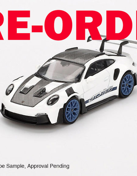 (Pre-order) Mini GT #853 Porsche 911 (992) GT3 RS Weissach Package White Blu RHD