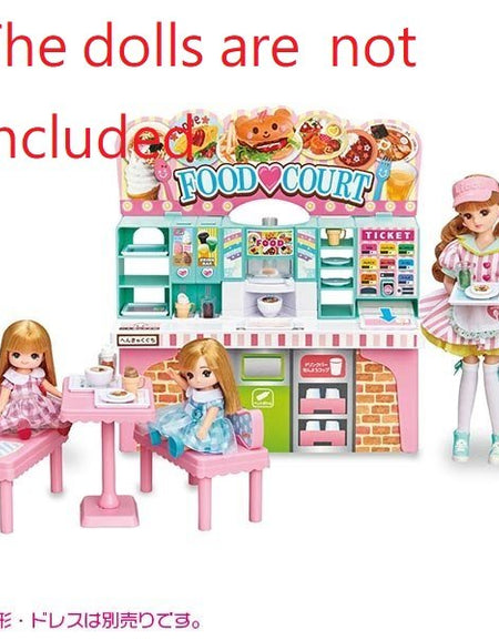 Takara Tomy Licca SET Waiwai Food Court Licca-chan Rika (NO DOLL)