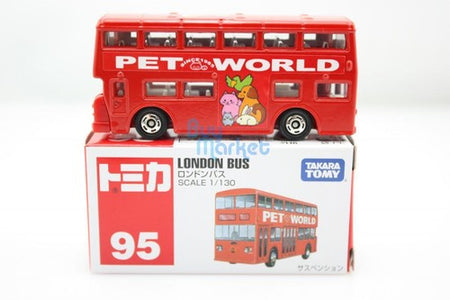 NEW Takara Tomica Tomy #95 London Bus PET WORLD Car Scale 1:130 Diecast Toy Car