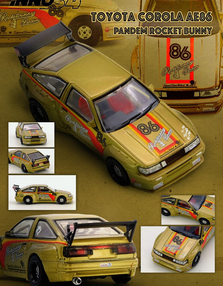 INNO64 1/64 PANDEM ROCKET BUNNY AE86 Levin Diecast Model Car