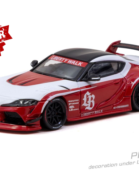 (Pre-order) Tarmac Works 1/64 LB-WORKS TOYOTA SUPRA (A90) Red Diecast Model