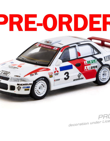 (Pre-order) Tarmac Works Mitsubishi Lancer Evolution II Hong Kong Beijing Rally
