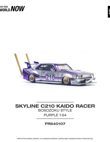 POPRACE 1/64 Skyline C210 Kaido Racer (Bosozoku Style) Purple