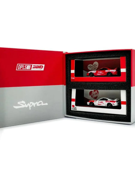 Inno64 x DPLS 1/64 Toyota Supra A80 Coca Cola Limited Box Set