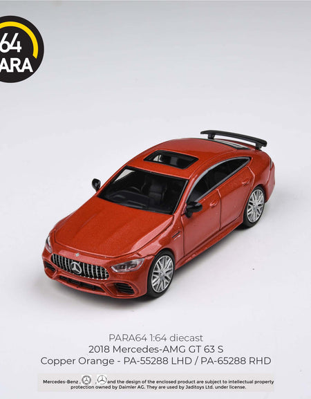 PARA64 1/64 2018 Mercedes-AMG GT 63 S - Copper Orange (RHD) Model Car