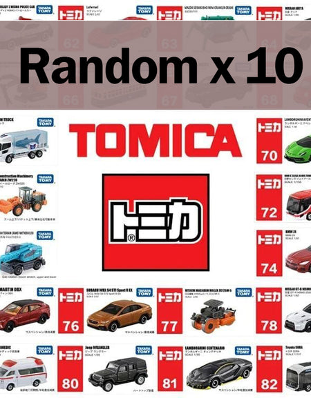 (Lucky Bag) 10 X Takara Tomy Tomica #1-120 Scale Mini Diecast Toy Cars (RANDOM!)