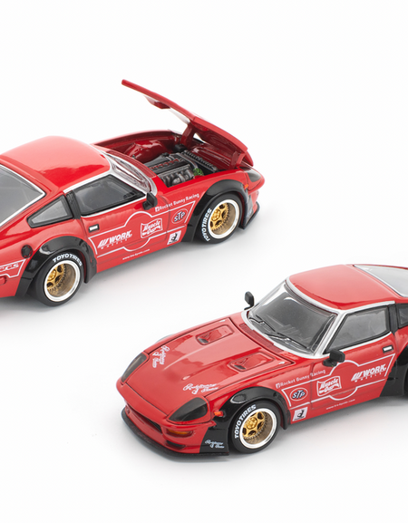 (Pre-order) POPRACE 1/64 PANDEM 280ZX RED (NEW TOOLING) Diecast Model Car