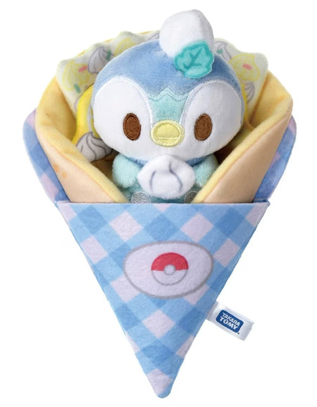 Takara Tomy Pokemon Poke Piece Crepe Plush Swaddle Piplup