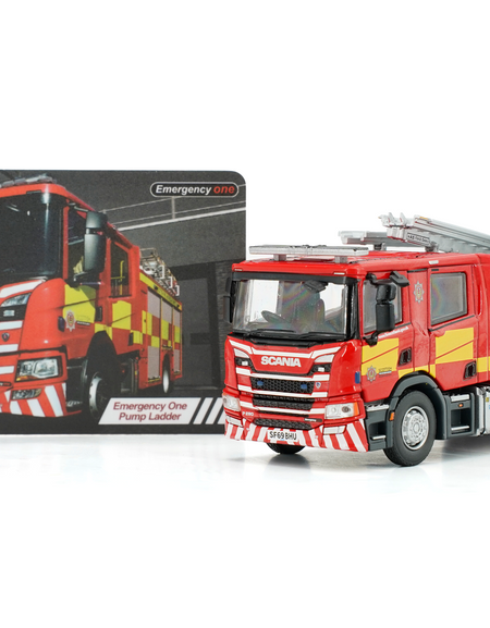 Tiny City UK27 Model Truck Scottish FRS Emergency One Scania Pump Ladder