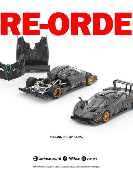 (Pre-order) POPRACE 1/64 PAGANI ZONDA R #PR640125 Diecast Model Car