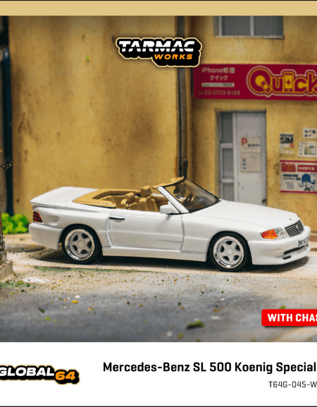 Tarmac Works 1/64 Mercedes-Benz SL 500 Koenig Specials White