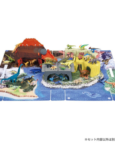 Takara Tomy Ania Dinosaur Battle World Map Playset with Case
