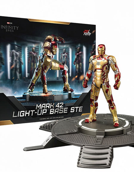ZD Toys Marvel Iron Man 3 1/10 Iron Man MK42 & Light-up Base Set