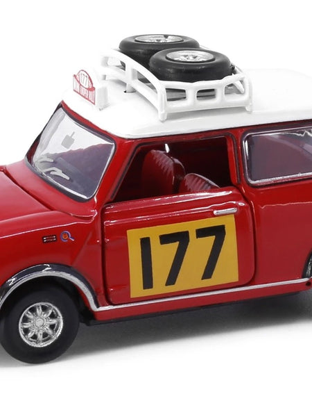 TINY Hong Kong #177 Mini Cooper Rally Red Mk1 Scale 1:50 Diecast Mini Car